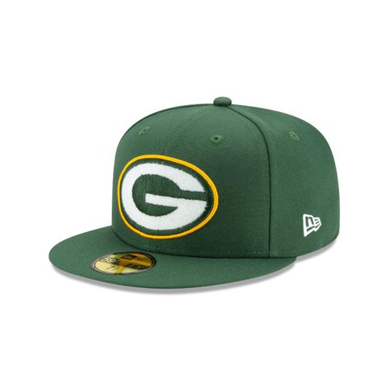 NFL Green Bay Packers Crystals From Swarovski 59Fifty Fitted (QBY2162) - Green New Era Caps